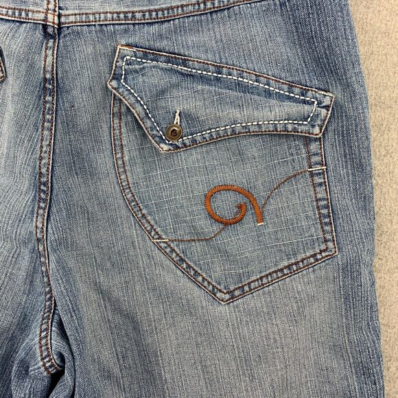 Roca Wear Shorts Mens 38 X 14 Big & Tall Flap Pockets Light Wash Embroidered - Picture 16 of 16